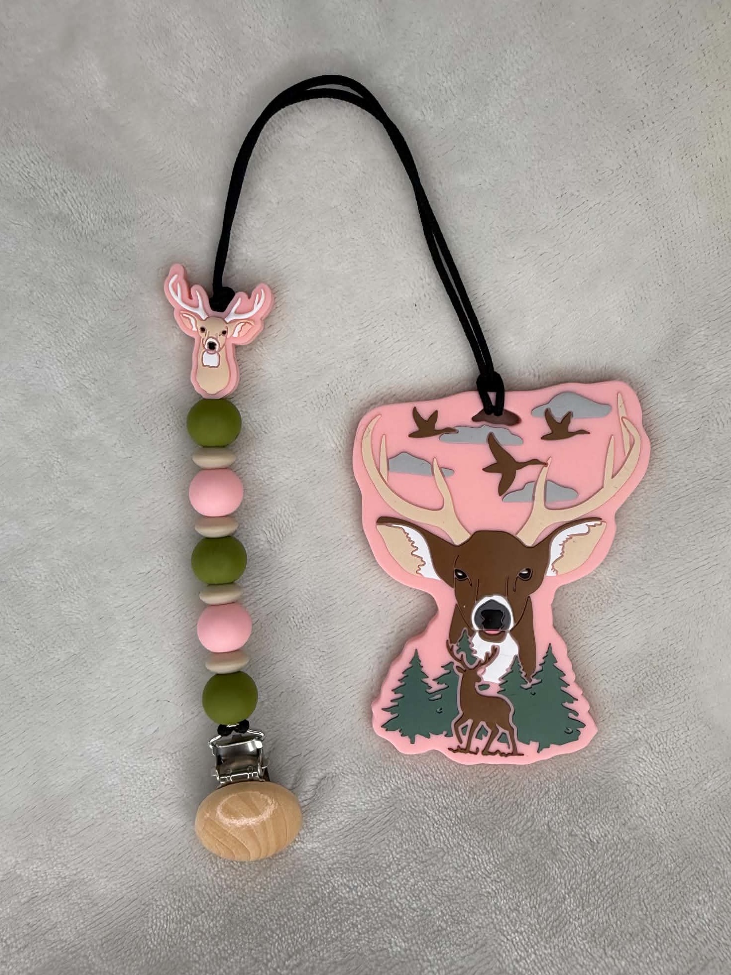 Blush Buck, Teether by Ain't That Some Crafts